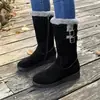 Moda Casual de Otoño/Invierno 2026 Talla Grande Europea y Americana Botas de Algodón Gruesas con Forro Polar Versátiles para Comercio Transfronterizo