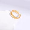 Anillo de Hoja de Viento Frío Europeo y Americano Apertura Ajustable Personalidad Temperamento Anillo Geométrico Anillo de Dedo Simple para Mujer