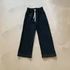 AUTICUP primavera/verano para ir al trabajo deportes lulu mismo estilo suave ceroso retazos deconstruido pierna recta pierna ancha pantalones de chándal cleanfit