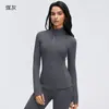 Jaqueta Esportiva de Yoga Feminina Manga Longa Gola Alta Zíper Cardigã Top para Ciclismo ao Ar Livre Corrida Fitness D26110