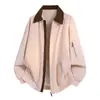 Invierno 2026 Nuevo Chaqueta de Algodón con Bloques de Color y Parches para Hombre, Falso Dos Piezas, Casual de Alta Gama, Juvenil de Moda, Abrigo Engrosado