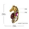 Broche Cabeça de Cavalo Novo Retrô Transfronteiriço Pino de Cavalo em Liga Acessórios do Zodíaco Animal Pino de Terno Masculino e Feminino Corsage