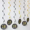 Novo Pingente Espiral Estrela de Cinco Pontas Recortada Azul Noturno Cena de Festa de Aniversário Celebração de Aniversário Decoração de Banquete de Aniversário