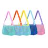 Bolsa de Almacenamiento de Papelería de un Solo Hombro, Bolsa de Playa para Colección de Juguetes de Pegatinas, Malla para Ropa de Niños, Tela de Malla Engrosada Plegable
