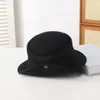 Sombreros de Otoño e Invierno para Mujer, Sombreros de Pescador de Alta Gama y Elegantes, Sombreros Cubo Adorables y Dulces con Borde Enrollado, Sombreros de Estilo Aristocrático que Hacen que la Cara se Vea Más Pequeña
