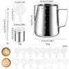 Juego de Tazas de Acero Inoxidable 304 para Latte Art, Taza Graduada, Engrosada, Gran Capacidad, Fácil de Limpiar, Accesorios para Café, Espumador de Leche