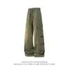 Pantalones Casuales de Pierna Ancha Estilo Americano para Hombres y Mujeres, Marca de Moda High Street, Pantalones Deportivos Casuales de Pierna Ancha, Pantalones Cortavientos de Moda Versátiles para Primavera y Otoño