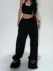 Pantalones Casuales Retro Hip-Hop Americano Y2K Jazz Street Dance Deportivos Pantalones de Chándal Sueltos Modernos de Calle Pierna Ancha Largos