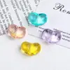 15*21mm Coração de Vidro em Formato de Coração Cristal Imitação Furo Vertical Contas Soltas para Pulseiras e Colares de Miçangas Artesanais DIY Materiais Atacado