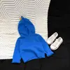 Suéter com Capuz Divertido 3D para Bebês Primavera e Outono Estilo Coreano Chapéu de Animal Fofo Tricô Pulôver para Crianças