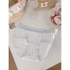 A230 Tom Cinza Ursinho da Sorte Cor Sólida Desenho Animado Fofo Simples 10A Algodão Puro Confortável Macio Calça de Algodão