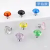 Manija de Cristal Agujero Único Europea Moderna Simple Puerta de Armario Cajón de Gabinete de Cocina Manija Redonda de Diamante Dorado