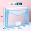 Bolsa para Arquivo A4, Bolsa Transparente de Grande Capacidade para Provas de Estudante, Bolsa de Informação para Escritório, Bolsa para Arquivo com Porta-Cartão de Visita, Bolsa Tridimensional com Borda Costurada