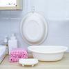 SANADA lavabo japonés engrosado, lavado de verduras, lavado de pies, palangana redonda apilable de plástico, palangana de almacenamiento para dormitorio