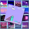 162 imágenes de fondo para inspiración de diseño de escena de juego de pegatinas estilo píxel con temática morada para decoración de diario DIY