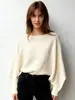 Bestseller Transfronterizo Europeo y Americano Top de Punto de Manga Murciélago Holgada Perezosa de un Hombro Comercio Exterior Suéter Nuevo Estilo Primavera Otoño Mujer