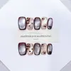 Daiyueda Unhas Vestíveis Feitas à Mão Outono e Inverno Novo E073 Gato Kt Pintado à Mão Estampa de Leopardo Estilo Olho de Gato Patch de Arte para Unhas Elegante
