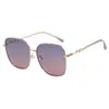 Gafas de Sol Metálicas de Montura Grande, Protección Solar, Protección Ultravioleta, Gafas Parasol para Conducir, Modernas, Versátiles, Tendencia, Gafas de Sol Personalizadas