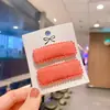 Ins accesorios para el cabello pin lateral para bebé flequillo lateral color liso imitación cachemira cuadrado pin BB para niños todo partido otoño e invierno pasador