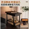 Mesa Plegable Pequeña para el Hogar con Ruedas, Carrito Pequeño, Mesa Auxiliar Pequeña, Pieza Única Estilo Retro Chino, Especial para Apartamentos Pequeños para Vivienda de Alquiler