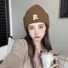 Sombrero de Lana Estilo Japonés Otoño e Invierno Sombrero de Estudiante para Mujer Ins de Aspecto Superior Tejido Grueso Versátil Suelto Cabeza Grande Sombrero para el Frío