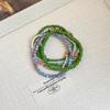 Pulsera colorida de cuentas multicapa apiladas, ligera, de lujo, de alta gama, elegante, de estilo étnico, de moda, joyería