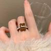 Lindo lindo lindo lindo anillo de lazo de oso femenino diseño de nicho único anillo de dedo índice abierto anillo personalizado de moda