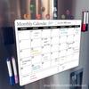 Calendario magnético borrable transfronterizo A3 con calendario mensual y semanal, pegatinas para refrigerador, mensaje, pizarra blanca suave
