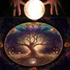 Mantel de Tarot Paño Esterilla Árbol de la Vida Serie Loto Terciopelo Cubierta para Mesa y Silla
