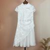 Vestidos Blancos Tie-Dye para Niños y Niñas, Colección Tienda Experiencia, Vestidos de Tirantes, Conjuntos de Vestidos para Niños y Niñas, Ropa Estilo Étnico al por Mayor