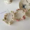 Exquisita Goma para el Cabello de Flor de Perla, Diadema Ultra-Fairy Estilo Francés, Goma para el Cabello Dulce Estilo Bosque, Accesorio para el Cabello Japonés y Coreano