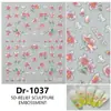 Nuevos Pegatinas para Uñas Redanco 5D en Relieve Estilo Ins Flor de Luz Calcomanías para Uñas Estéreo Dr-1034