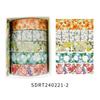Flores de Primavera Flores Románticas Artísticas Flores Frescas Flores Pastoriles 5 Rollos y Combinación de Cinta de Papel Material para Cuenta a Mano Pegatina