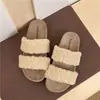 Pantuflas de algodón de suela plana 2026, nuevas y modernas pantuflas peludas de felpa para mujer, adecuadas para usar al aire libre en otoño e invierno, cómodas de llevar
