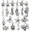 Paquete de 32 colgantes de aleación con diseño de tortuga marina, estrellas de mar y animales marinos, para pulseras y collares DIY.