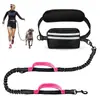 Novo conjunto de bolsa de cintura esportiva para corrida de animais de estimação transfronteiriça, coleira retrátil refletiva para passeios de cachorro ao ar livre, em estoque para atacado