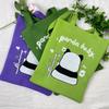 Bolsa de Tricô Ins Desenho Panda Feminina Moda para Carregar na Mão Grande Capacidade Bolsa de Ombro Bolsa Transversal Bolsa
