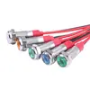 Indicador LED de Linha de Cinto Metálico 6mm Alta Luminosidade Máquina-Ferramenta Falha Sinal de Trabalho Luz 36V124V110 Fundo Vermelho