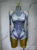 Macacão de strass vestido de noite, modelo desfile, tapete vermelho de celebridade, fantasia para apresentação em festival de música, vestido de baile de fantasia europeu e americano