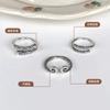 Anel de argola Lan zhi de prata 925 não desbota sensação de design argola apertada anel de feitiço aberto argola dourada bastão preto pequeno joia mítica