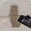Calcetines YOUJIAXIU para Mujer Otoño Invierno Lana Fina Color Sólido Cubrepiés Calcetines sin Pies Estilo ins Calcetines de Canalé Apilados