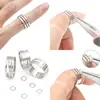 40 peças Acessórios para Chaveiro de Contas Conjunto Completo Materiais Coloridos Semi-acabados Ferramentas para Artesanato com Contas DIY Feito à Mão