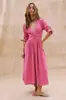 2026 Transfronterizo Amazon Nueva Moda Femenina Estilo Europeo y Americano Sexy Cuello en V Larga Botonada Talla Extra Vestido Camisa