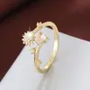 Anillo Abierto de Circonita Brillante Popular Cruzado Nicho Lujo Ligero Múltiples Estilos Anillo para Dedo Índice Venta Directa de Fábrica