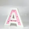 Luz de Letra LED de Madeira Luz de Letra Inglesa 26 Letras Inglesas Iluminação LED Luz Artesanal para Casa Decoração
