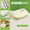 Lonchera de acero inoxidable de grado alimenticio, apta para microondas, portátil, de gran capacidad, a prueba de fugas y se puede usar en un microondas