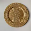 Jogos Americanos de Jantar Cor Sólida Estilo Europeu de 13 Polegadas, Pratos para Banquete, Pratos de Alto Padrão com Design Artesanal e Pratos Grandes com Bordas Florais