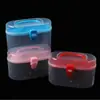Caja de almacenamiento de plástico transfronteriza, transparente, compartimentos desmontables, estuche de maquillaje, caja para accesorios del cabello y joyas pequeñas, caja de costura, se puede imprimir con logo