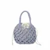 Bolso de Malla Hueca Estilo Francés 2026 Primavera Nuevo Bolso Tejido a Mano Moda Coreana Nicho Bolso Sencillo Bolso Pequeño