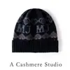 Gorro de Lana Tejido Moda Europea y Americana Nuevo Cachemir para Mujer Esquí Personalizado Borde Enrollado Jersey Tejido Gorro de Lana